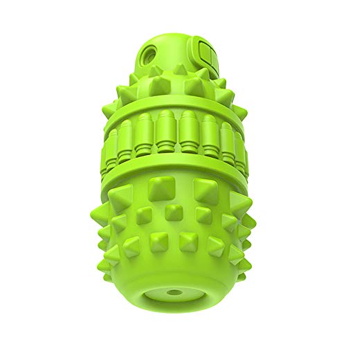 Natural Rubber Squeaky Dog Chew Toy for Large Aggressive Chewers (Green / Large（For 55–90lb dogs）)