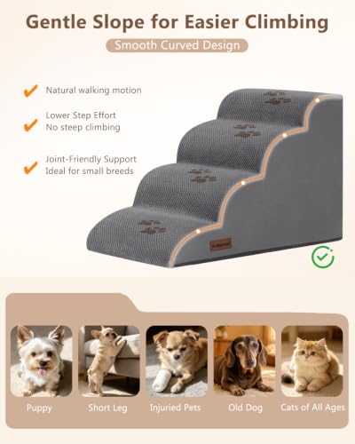 Dog Steps for Bed or Couch (Grey)