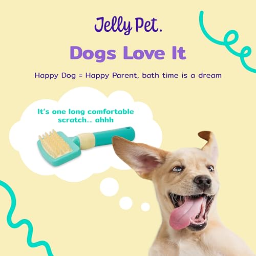 Deshedding Dog Bath Brush Scrubber for Short Haired Dogs