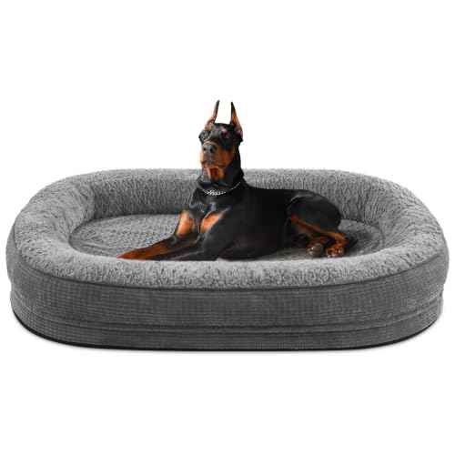 Orthopedic Dog Bed for Extra Large Dogs (Grey / 48"l X 35"w X 7.5"th)