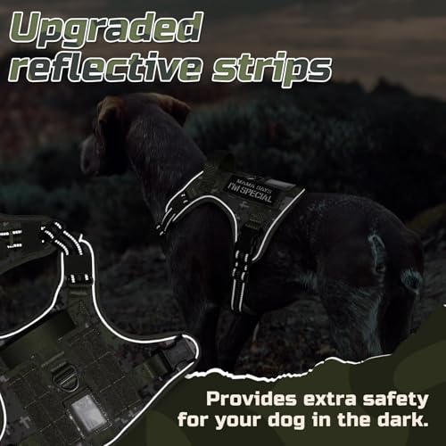 Tactical Dog Harness for Large (Green camo / Large)