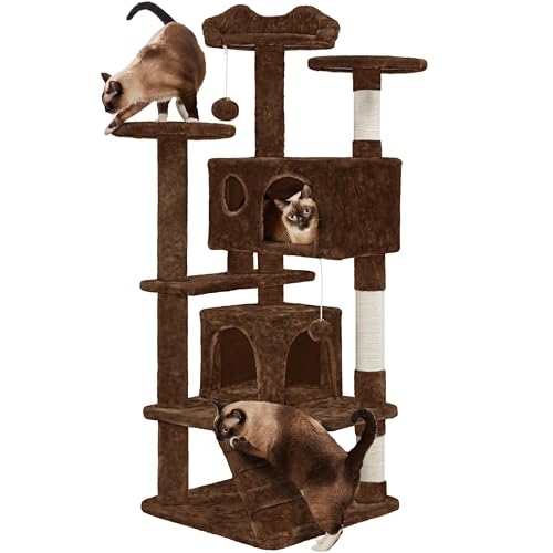 54in Cat Tree Tower (Brown / 54in)