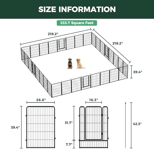 Rollick Dog Playpen (Black / 40"H)