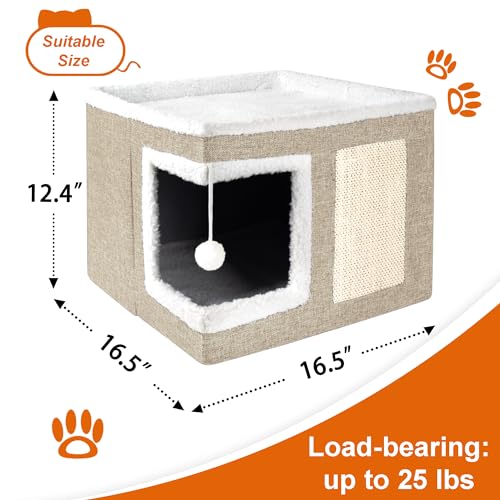Cat Houses for Indoor Cats (S / Khaki)