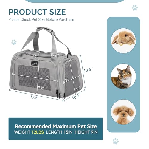 Cat Carrier Grey (17.0"L x 10.3"W x 10.3"H / Grey)