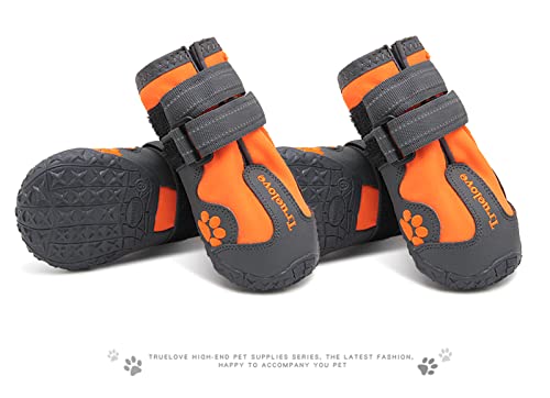Dog Shoes Waterproof Anti (1# / Orange)