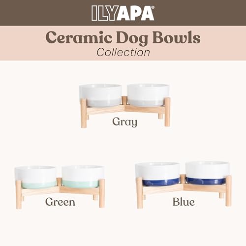 Ceramic Dog Bowls (Gray)