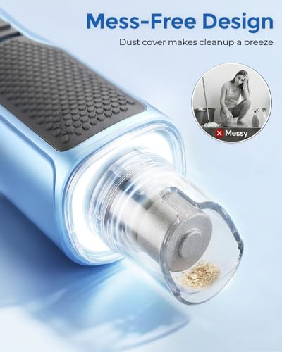 7 Speed Quiet Dog & Cat Nail Grinder with 360° LED for Thick Nails (White)