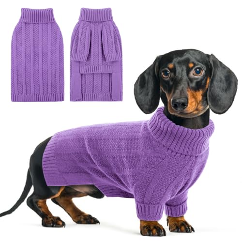 XSmall Dog Sweater (X-Small / Purple)