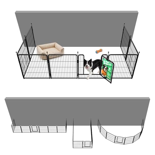 Rollick Dog Playpen with Fence (Black / 32"H)