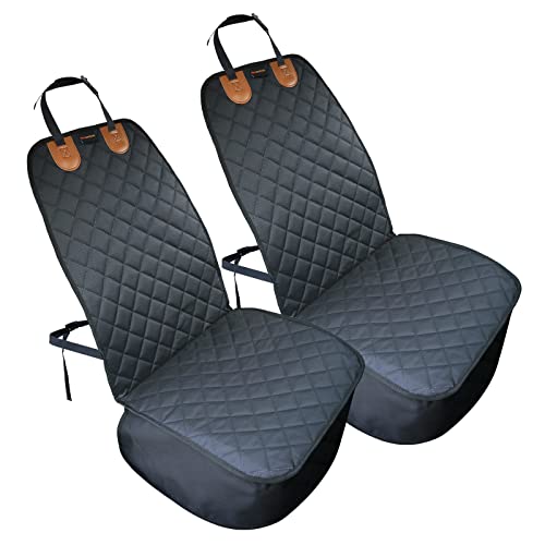 2PCS Dog Car Front Seat Covers Scratch (19"W x 43"L Front Seat Cover (Pack of 2))