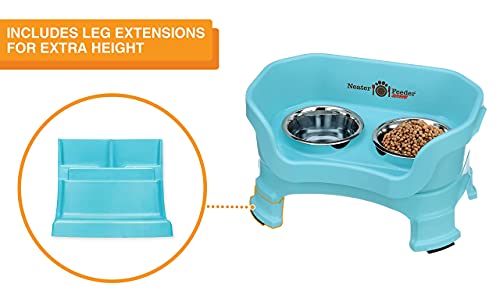 Neater Feeder Deluxe Mess (Small + Standard Bowl / Aquamarine)