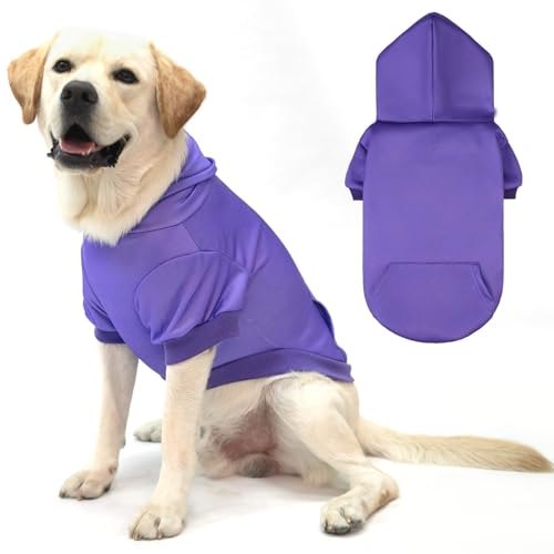 Dog Hoodie for Large Medium Small Dogs (Purple / X-Large)