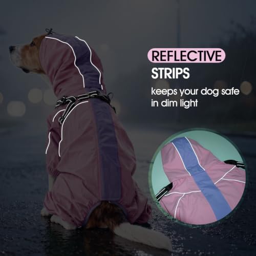 Waterproof Dog Jacket with Hood (Pink / XXX-Large)