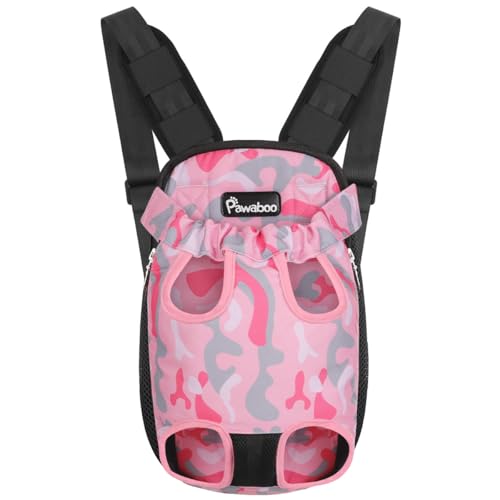 Pet Front Carrier Backpack for Small Medium Dogs (P-Pink Camouflage / Small (Pack of 1))