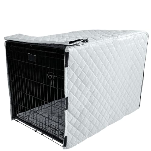 Quilted Dog Crate Cover (Grey / 42")