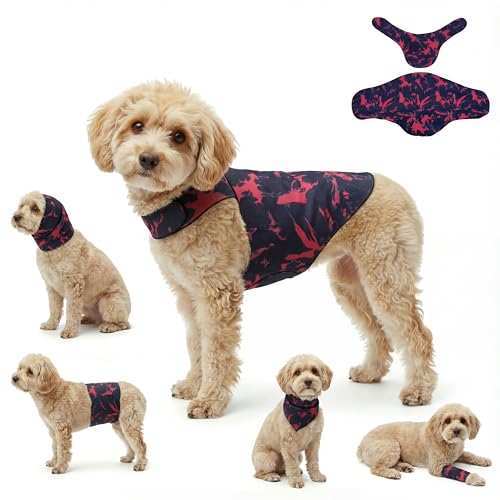 Dog & Cat Surgery Recovery Suit and Anxiety Wrap (S / Tie-Dye HH)