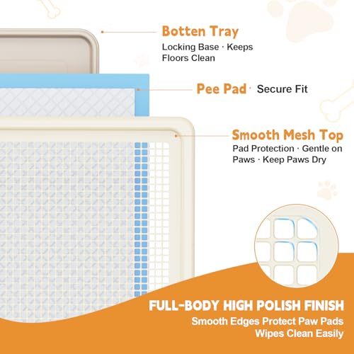 Dog Potty Tray Fits 22 x 22 In Pee Pad