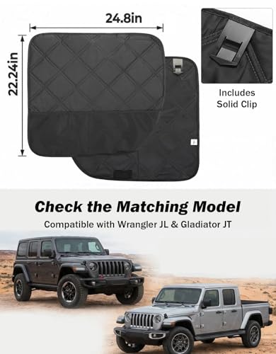 Car Door Protector for Dogs for 2018 (Fit for 2018-2026 Wrangler JL/ Gladiator JT)