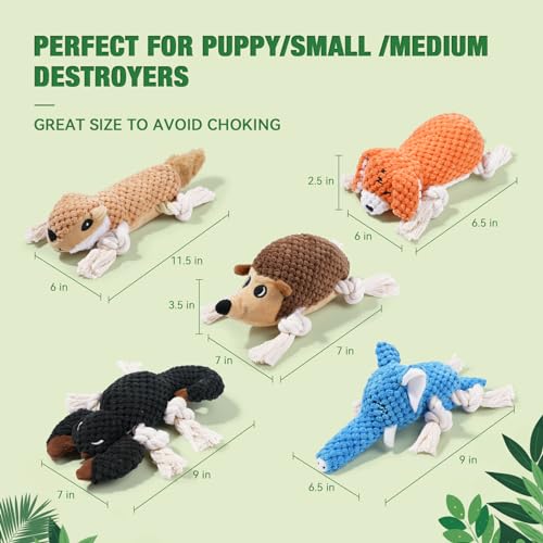 Dog Squeaky Toys for Puppy (5 Pack)
