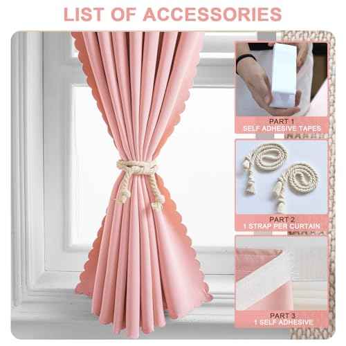 Adhesive Curtain (35"W x 71"L (Pack of 1) / Pink)