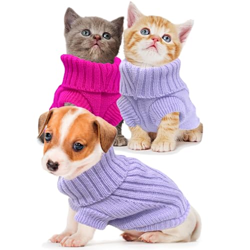 XS Dog Sweater 2 (X-Small / Rose+Purple)