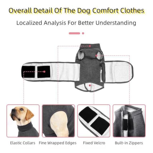 Dog Anxiety Calming Thunder Vest (Grey / XXX-Large)