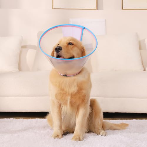 Soft Dog Cone Collar for Dogs After Surgery (Pink / Size 4(Neck: 15.0"- 16.9"))
