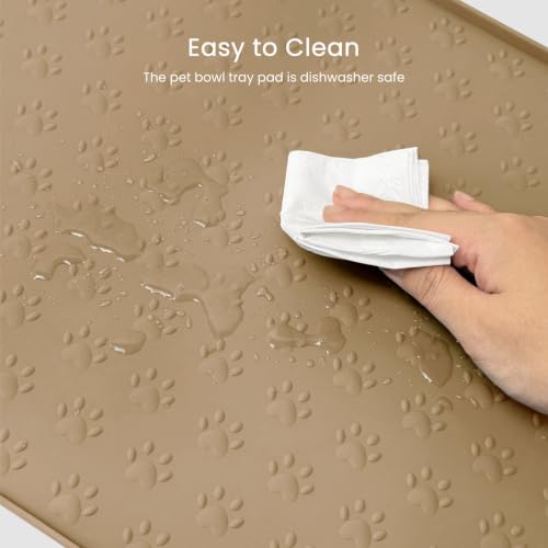Dog Food Mat Anti (19.4" x 9.8"-2PCS / Khaki)
