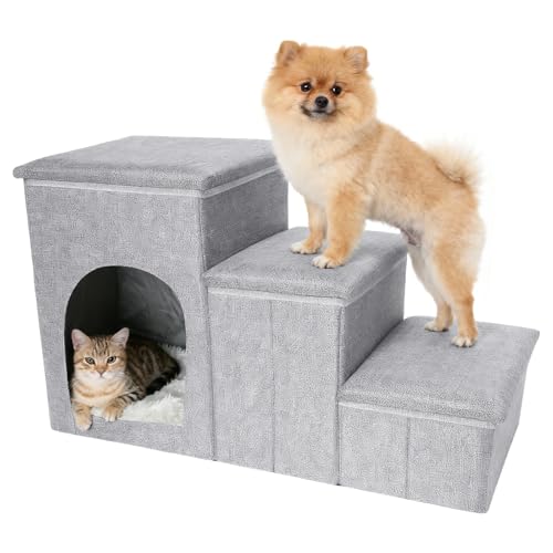 Dog Stairs for Small Dogs (Grey)