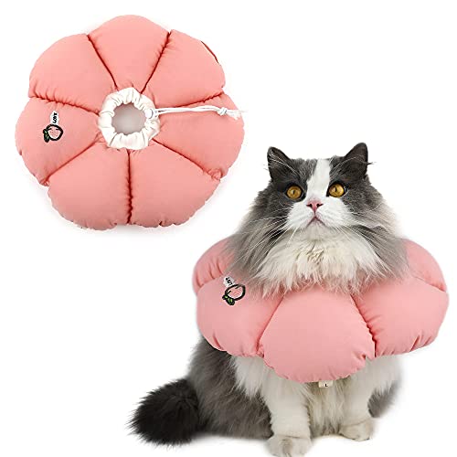 HiDREAM Cat Cone Collar (Medium / Pink flowers)