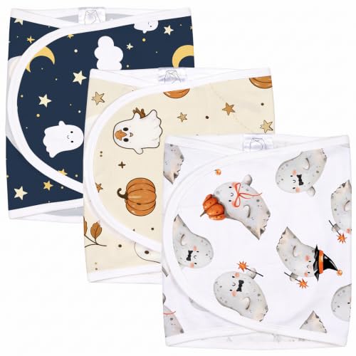 Newborn Swaddle Wrap 3 (Pumpkin & Ghost Magic / Small)