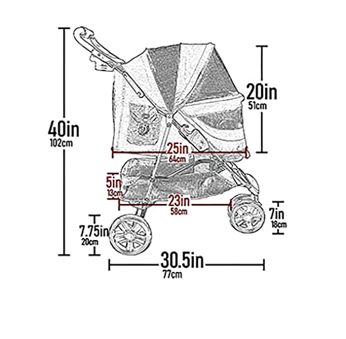 No Zip Special Edition 3 Wheel Pet Stroller