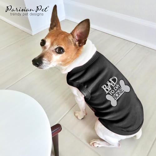 Dog Shirt 100% Cotton Shirts for Large Dogs (Large / Bad to da Bone)