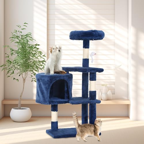 36" Cat Tree Tower (Navy Blue)