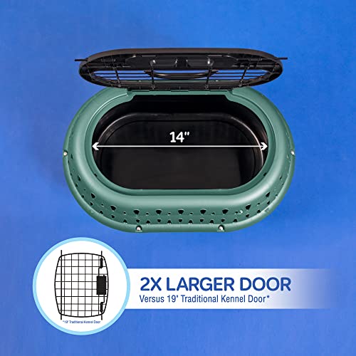Top Load Plastic Cat Kennel (One-door / 19.0"L x 12.5"W x 10.8"H / PURPLE)