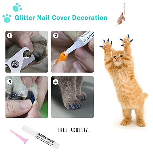 10 PCS Cat Washing Bag for Bath Shower Adjustable Net Grooming Set (Grey+Green)