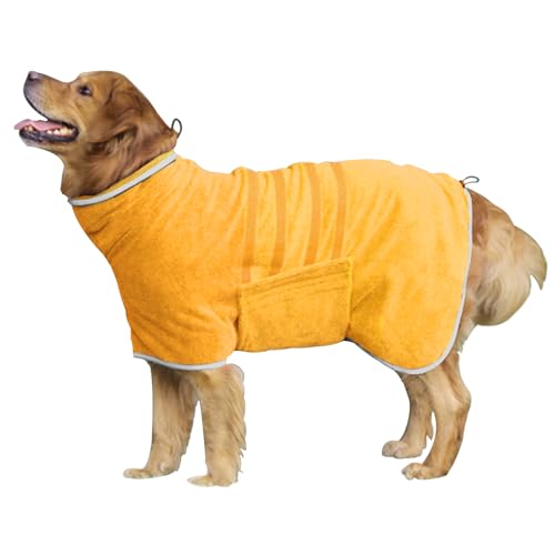 Dog Robe Fast Drying Towel (yellow / Small)