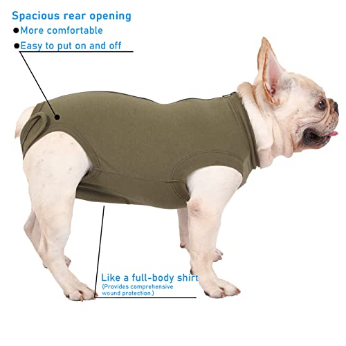Dog Surgery Recovery Suit (3XL(Back 24-26" Chest 27-29" Weight 80-115lb) / Army)