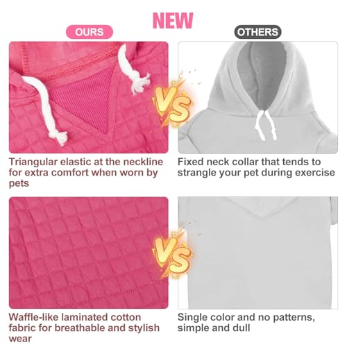 Dog Hoodies Sweater for Large Dogs (Rose Pink / XL (Back: 24",Chest: 34", Neck: 21"))