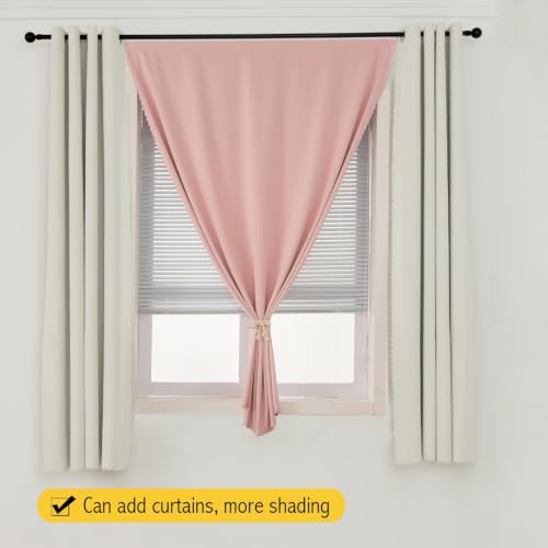 Self Adhesive Blackout Curtains (59"W x 84"L (Pack of 2) / Pink)