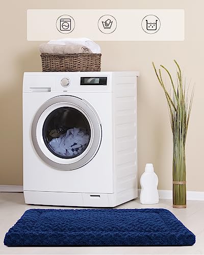 Washable Dog Bed Mat Medium Size Fluffy Pet Crate Pad 30x19 (Blue / 30.00" x 19.00" x 1.50")