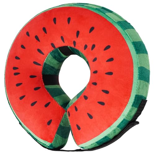 Recovery Donut Collar for Dogs & Cat (Watermelon / M（neck 8"-11"）)