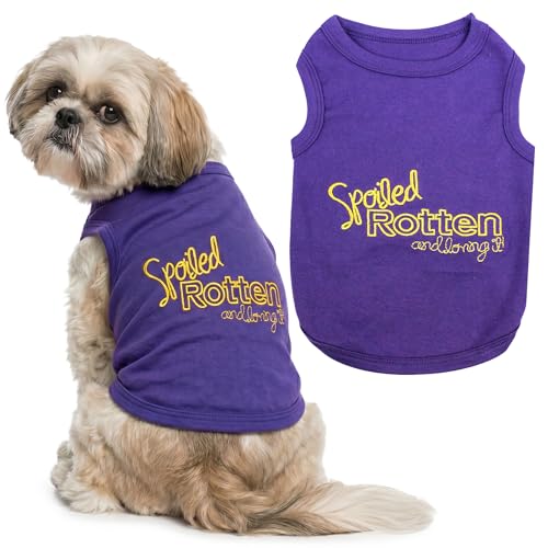 Dog Shirt 100% Cotton Shirts for Medium Dogs (Medium / Spoiled Rotten)