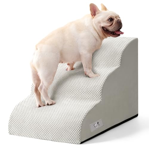 Dog Stairs for Small Dogs & Cats (Light Grey)