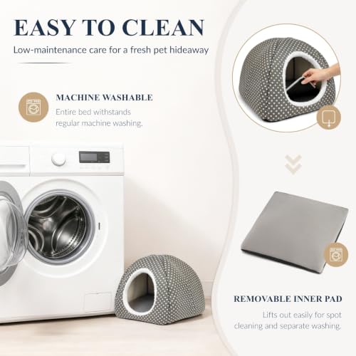 Rabbit Hideout Large Bunny Bed Washable Rabbit House (Grey)