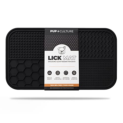 Dog Lick Mat for Dogs (1 Pack / Black)