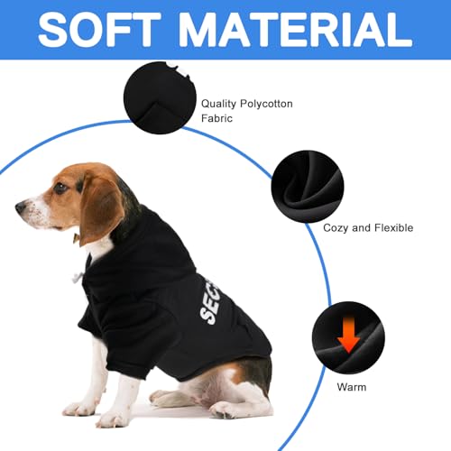Dog Basic Hoodie Soft Dog Clothes Cold Weather Sweaters for Medium Large Dogs Cozy Fabric Warm Sweatshirt with Leash Hole for Boys (I LOVE MY DAD / L (Back: 20.47",Chest: 28.35",20-35lbs))