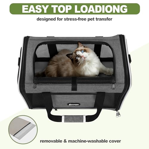 Cat Carrier 18x11x11 Top Load (Grey / 18.0"L x 11.0"W x 11.0"H)
