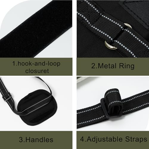Dog Sling Adjustable Dog Lift Harness (F001-Black / L)
